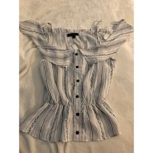 BRAND NEW* white and white button down tank top